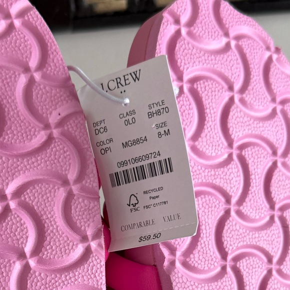 J.Crew Strappy Slide Sandals - Hot Pink - Size 8 - NWT - Picture 11 of 12